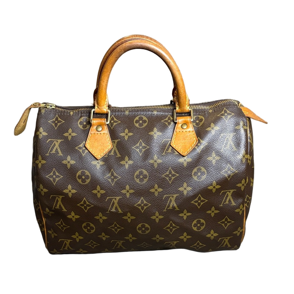 Louis Vuitton Monogram Speedy 30 Handbag Authentic Lock MB2087